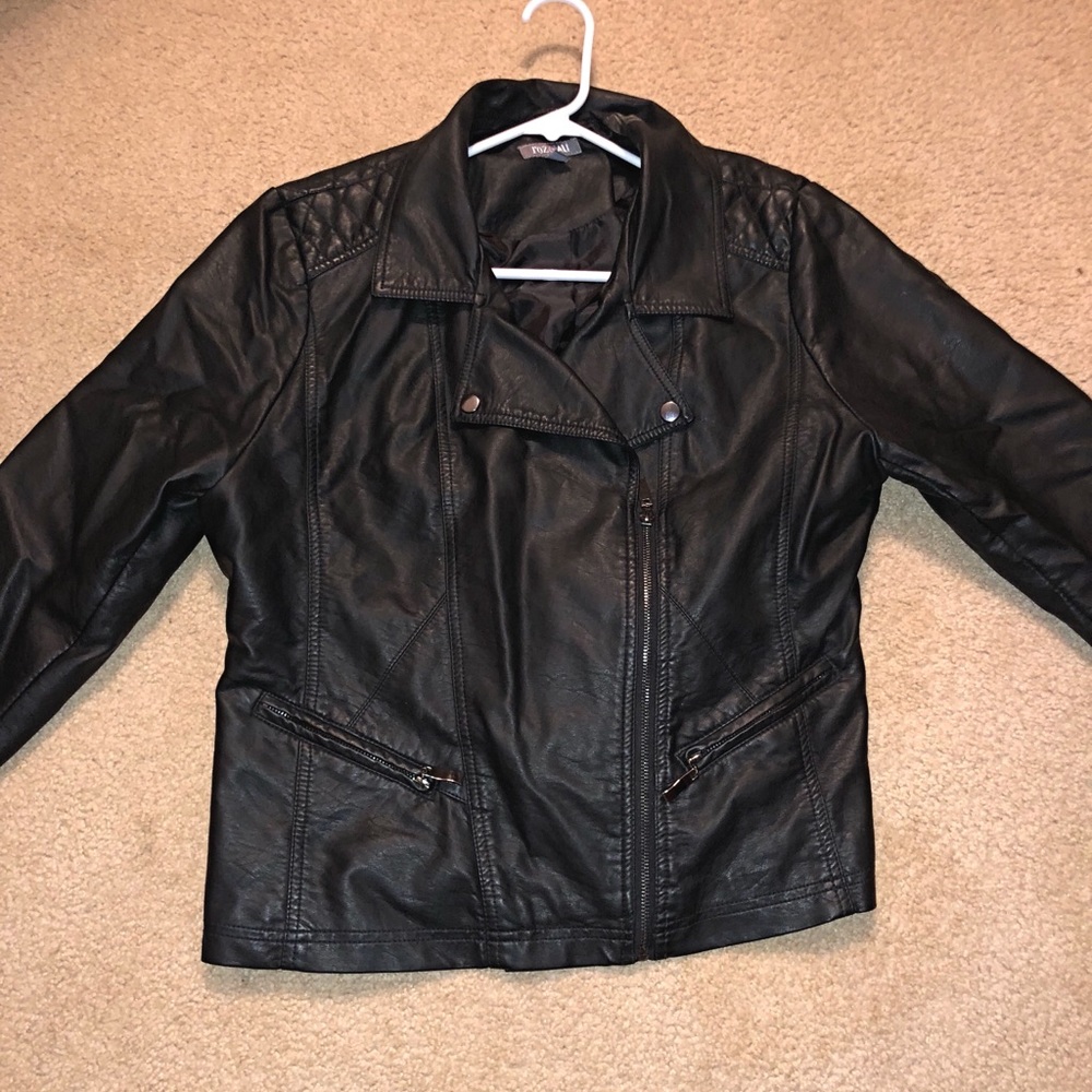 ✨Black Leather Biker Jacket✨